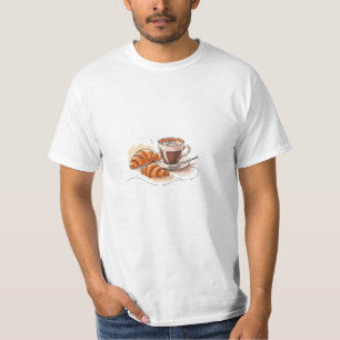 T-shirt croissant café