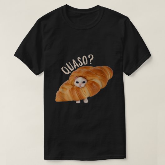 T-shirt Croissant Cat Meme Shirt for Food Lovers (Design devant)