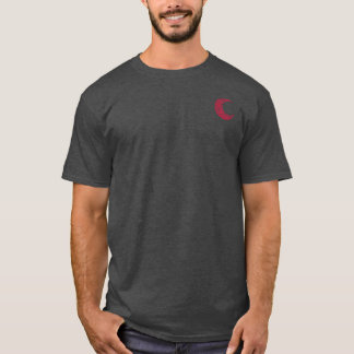 T-shirt Croissant de Lune en Dentelle Rouge v2 Emblème | B