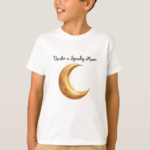 T-shirt Croissant de Lune Halloween Art de la Nuit Mysti