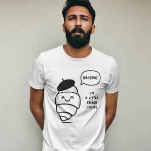 T-shirt Croissant français Whimsical
