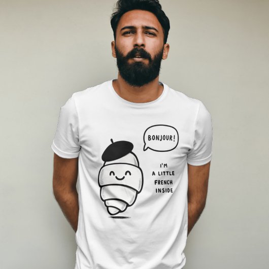 T-shirt Croissant français Whimsical