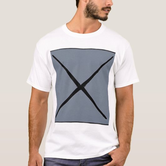 T-shirt Croix Abstraite minimaliste (Devant)