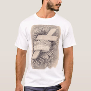 T-shirt Croix avec couronne et victoire