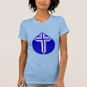 T-shirt Croix blanche larme bleue