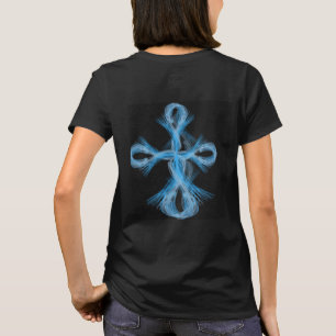 T-shirt croix bleu clair
