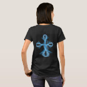 T-shirt croix bleu clair (Dos entier)