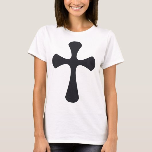 T-shirt Croix bleue chrétienne (Devant)
