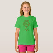 T-shirt Croix celtique de St. Patrick | Nœud de la Trinité (Devant entier)