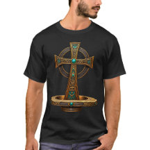 Croix celtique ornée - Art mystique en bronze
