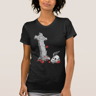 T-shirt Croix celtique, Raven et crâne