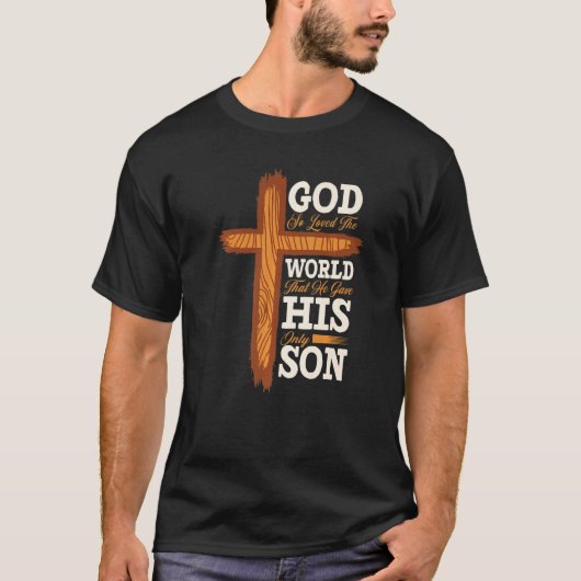 T-shirt Croix chrétienne Bible Verse Écriture Foi (Devant)
