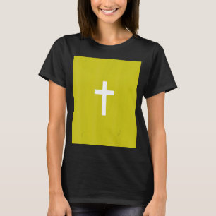 T-shirt Croix chrétienne Crucifix Vert Arrière - plan Jesu