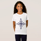 T-Shirt Croix Chrétienne Dans L'art Bleu Céleste (Devant entier)