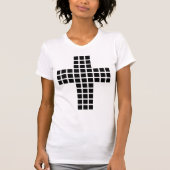 T-shirt Croix chrétienne noire (Devant)