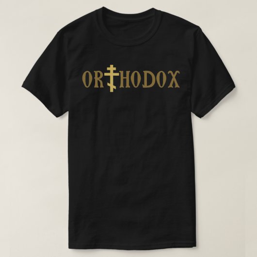 T-shirt Croix chrétienne orthodoxe Crucifix Jésus Christ (Design devant)