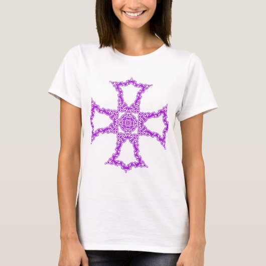 T-shirt Croix chrétienne rose (Devant)