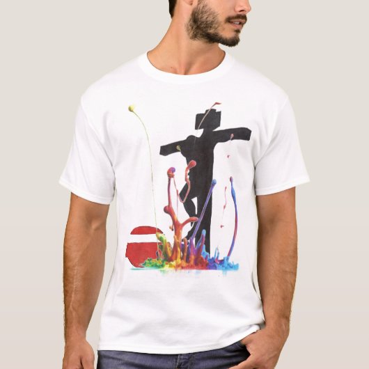 T-shirt croix couleur (Devant)