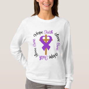 T-shirt Croix d'amour d'espoir de foi de maladie de Crohn