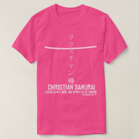 T-shirt Croix de Christian Samurai Kanji (Design devant)