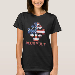 T-shirt Croix de Croisé Templier Chevalier Catholique Drap