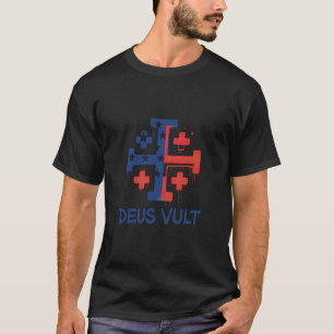 T-shirt Croix de Croisé Templier Chevalier Catholique Drap