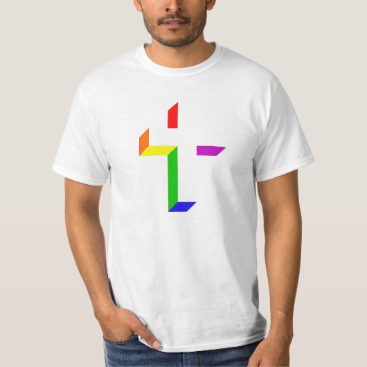 T-shirt Croix de GLBT (Devant)