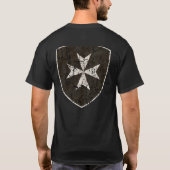 T-shirt Croix de Hospitaller de chevaliers, affligée (Dos)