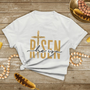 T-shirt Croix de la foi chrétienne Il est ressuscité