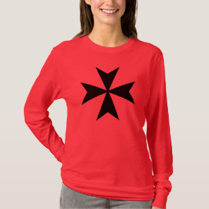 T-shirt Croix de Malte noire