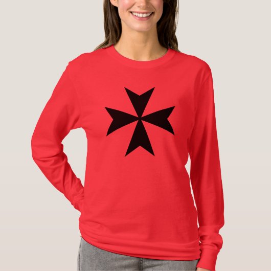 T-shirt Croix de Malte noire (Devant)