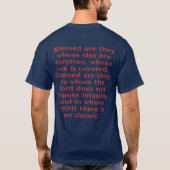 T-shirt Croix de pierre parce que vous comptez Psaume 32 1 (Dos)