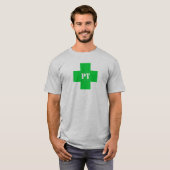 T-shirt Croix de pinte, verte (Devant entier)