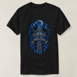 T-shirt Croix de protection celtique du corbeau