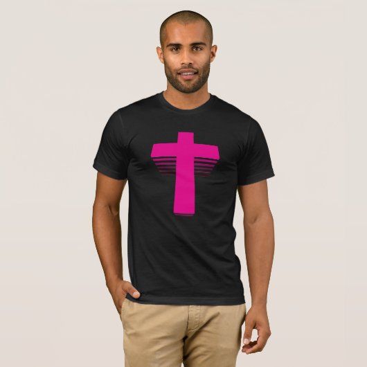 T-shirt croix de techno du style 80s (Devant entier)
