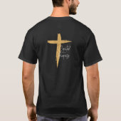 T-shirt Croix d'or avec Jésus Créée avec un but (Dos)