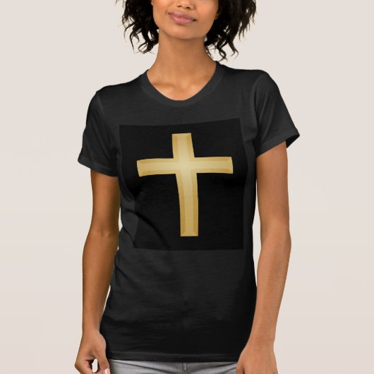 T-shirt Croix d'or chrétienne (Devant)