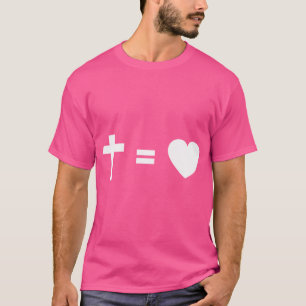 T-shirt Croix égale à amour chrétien