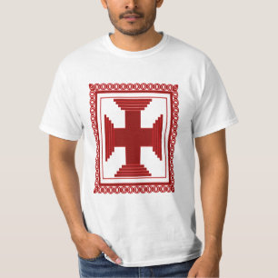 T-shirt Croix encadrée rouge