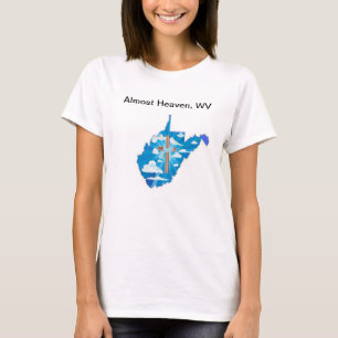 T-shirt Croix et ciel sur une silhouette de WV