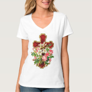 T-shirt Croix florale