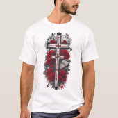T-shirt Croix gothique de tatouage 10 (Devant)