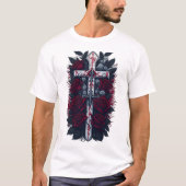 T-shirt Croix gothique de tatouage 11 (Devant)