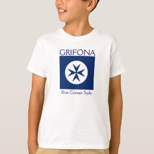 T-shirt Croix octogonale BLUE CORSAIR STYLE