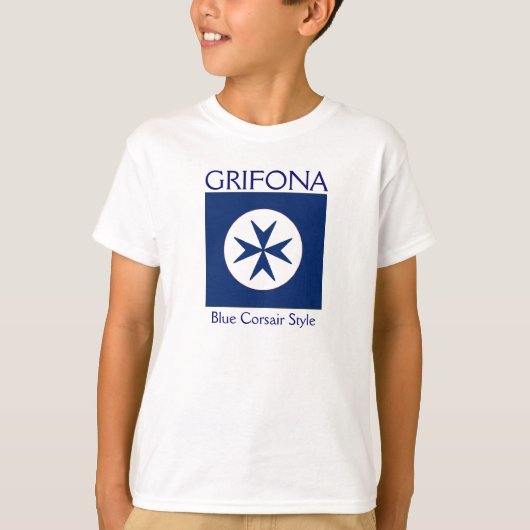 T-shirt Croix octogonale BLUE CORSAIR STYLE (Devant)