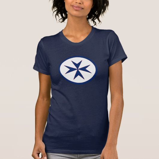 T-shirt Croix octogonale BLUE CORSAIR STYLE (Devant)