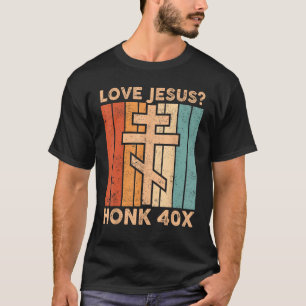 T-shirt Croix orthodoxe Orthodoxe Aimer Jésus Honk 40X