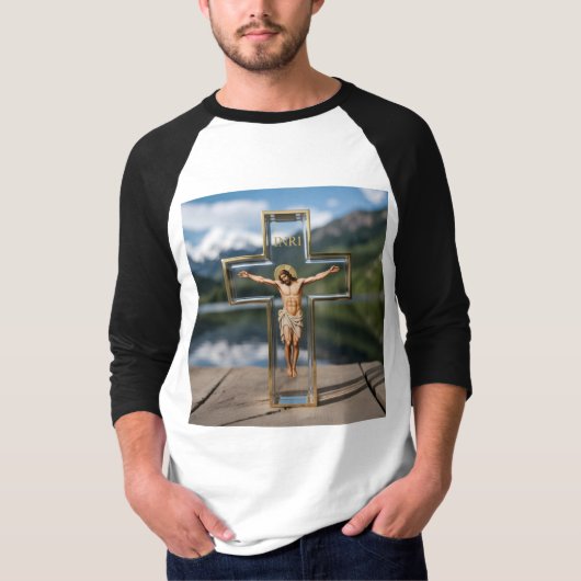 T-shirt Croix transparente INRI (Devant)