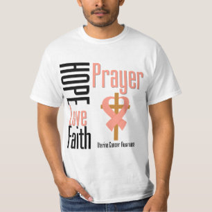 T-shirt Croix utérine de prière de foi d'amour d'espoir