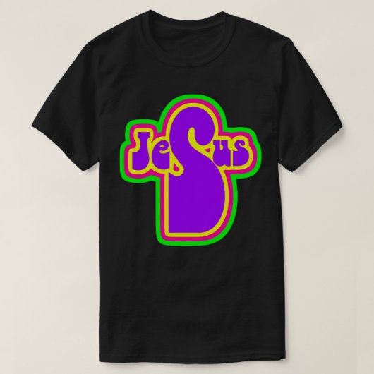 T-shirt Croix violette Jésus (Design devant)